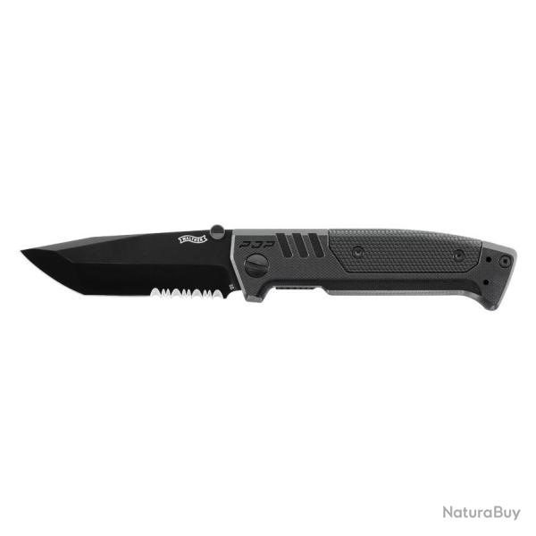 Couteau pliant Walther PDP tanto folder black - partiellement crant�e