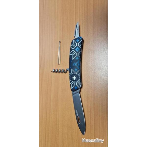 Couteau suisse SWIZA - D01 - Noir - Bleu - Blanc