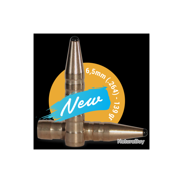 Ogives sans plombs cal. 6,5 (264) 139 grains FOX BULLETS HUNTER