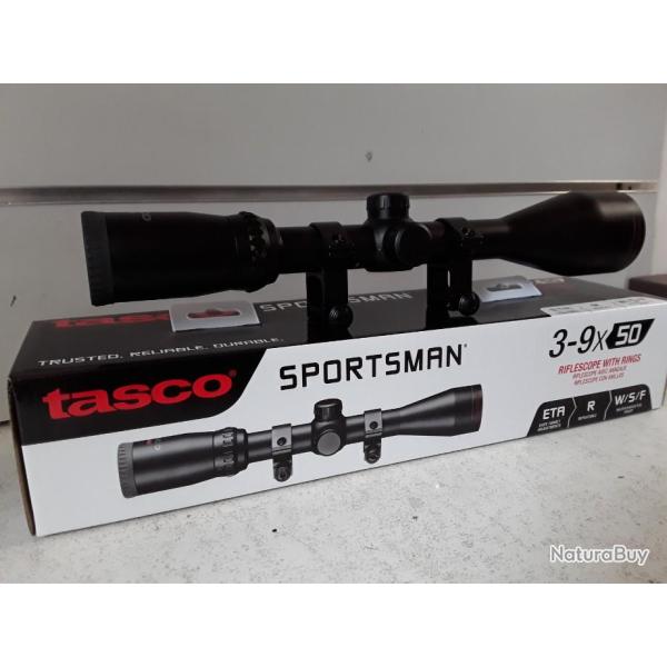 7998 LUNETTE TASCO WORLD CLASS RIFFLESCOPE 3-9X50 + MONTAGE NEUF