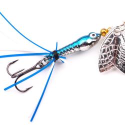 Cuiller Tournante Spro Larva Mayfly Micro Spinner 4g Chrome Blue