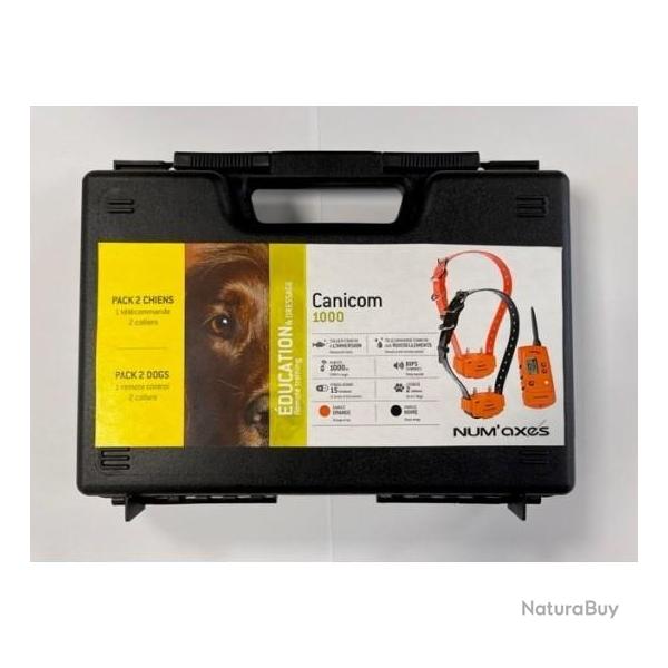 NUM60 PACK X2 COLLIER DE DRESSAGE NUM AXES CANICOM 1000 + MALETTE + TELECOMMANDE NEUF
