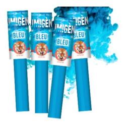 4X Fumig&egrave;ne &agrave; main Bleu - "Le tigre"- Fum&eacute;e &eacute;paisse 45 secondes