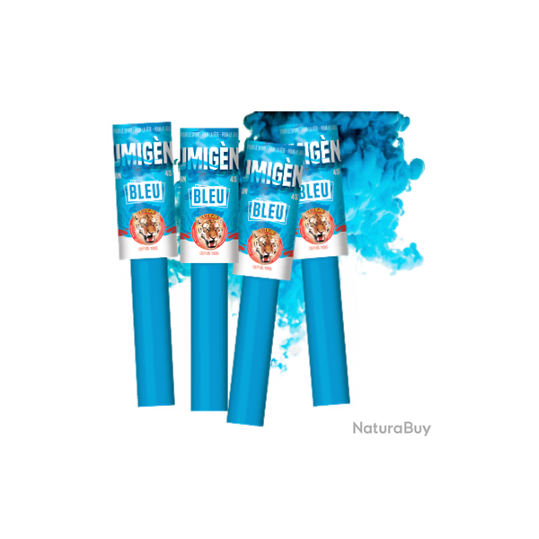 4X Fumig�ne � main Bleu - "Le tigre"- Fum�e �paisse 45 secondes