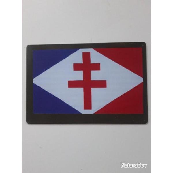 PLAQUE METAL WWII "DIVISION LECLERC "