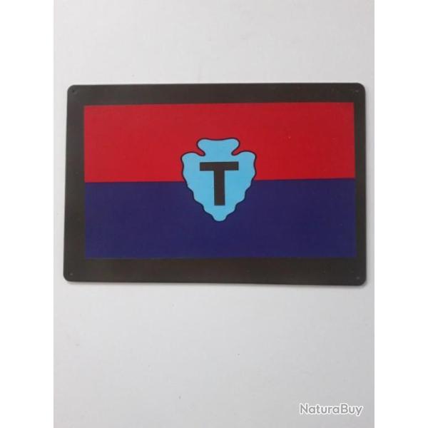 PLAQUE METAL WWII "TEXAS DIVISION "