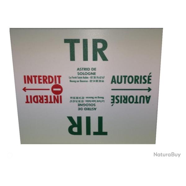 Pancarte de tir interdit r�versible (lot de 10)A