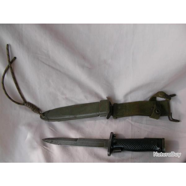 WW2/POSTWAR US BAIONETTE AMRICAINE " KIFFE JAPAN " ET FOURREAU USM8A1 WD RARE