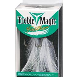 Hameçon Triple Evergreen Treble Hook Magic Feather 1/0 par 2