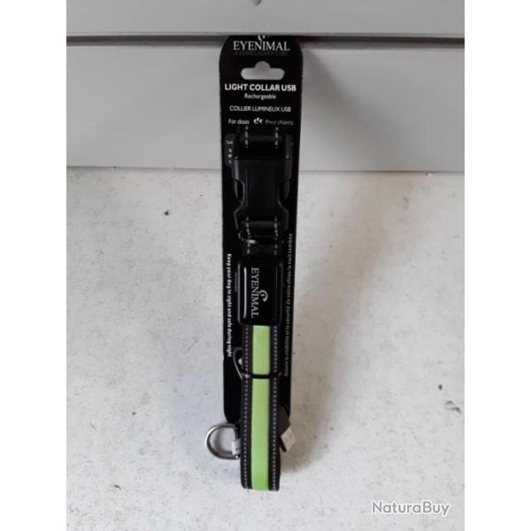 9493 COLLIER EYENIMAL LUMINEUX USB TAILLE L NEUF