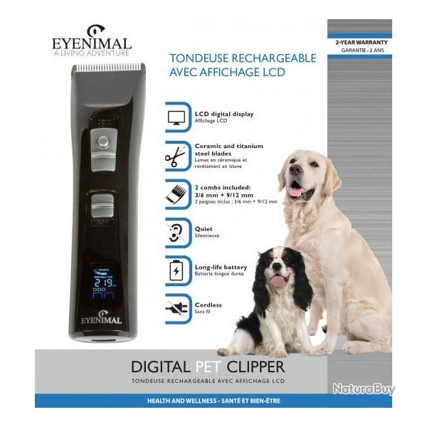 NUM71 TONDEUSE DIGITAL PET CLIPPER EYENIMAL NEUF