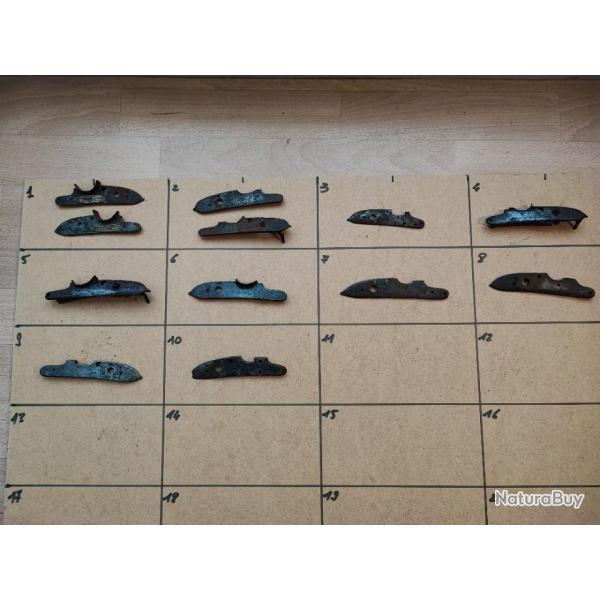 Lot de 12 platines Silex pour armes � poudre noire (2 paires, 8 simples)