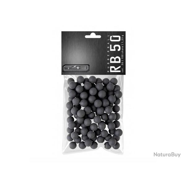 T4E RB 50 Balle caoutchouc dure Cal. 0.50 (x100)