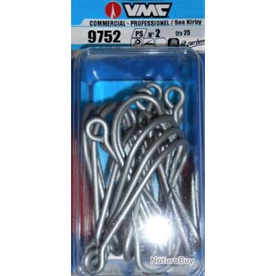 25 hameçons VMC 9752 PS N°2 (pêche au gros) - Hameçons mer (10315919)