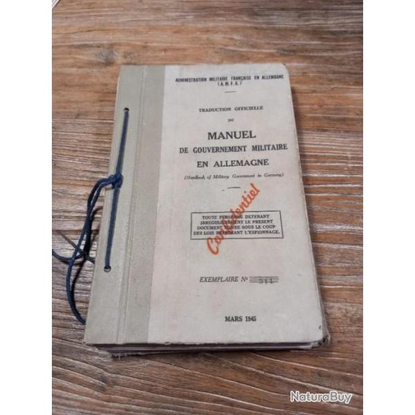 Manuel de gouvernement militaire en Allemagne 1945