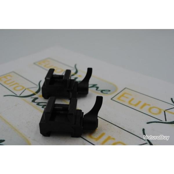 Montage avec embases pour rail weaver/ Picatinny pour ancien rail  plein LM 70�, fermeture � ailette