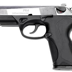 Pistolet 9 mm &agrave; blanc Chiappa PK4 bicolore noir/nickel&eacute;