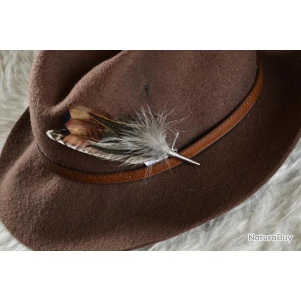 BROCHE FOURREAU DUVET, ORNEMENT ET FAISAN COMMUN