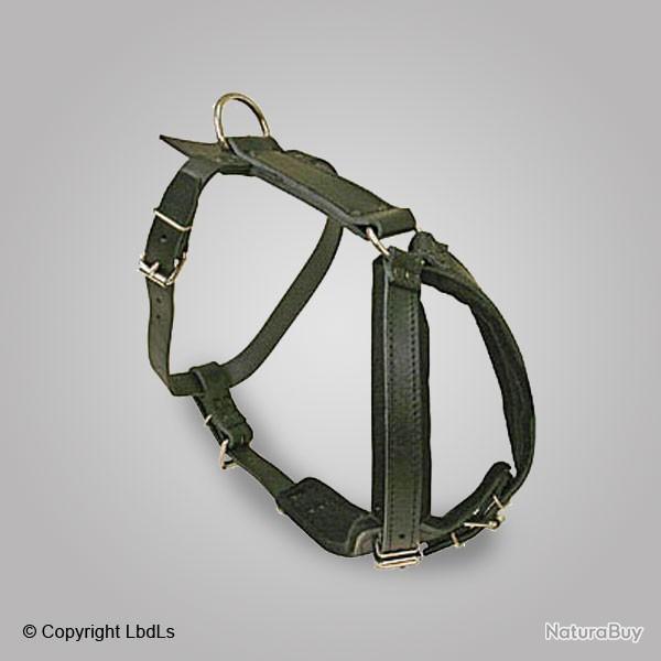 Harnais excitation cuir luxe NOIR T1