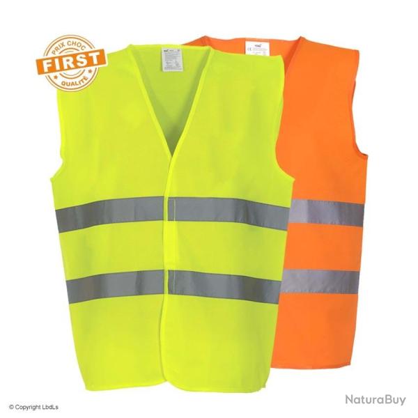 Gilet fluo FIRST EN20471 JAUNE