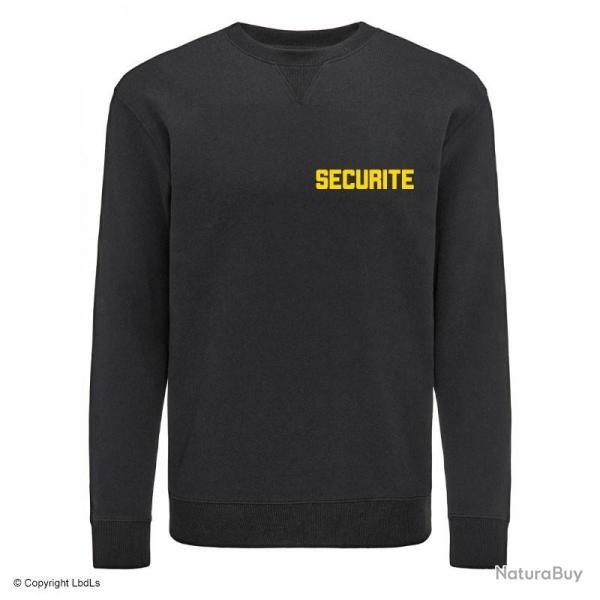 Sweat noir SECURITE jaune