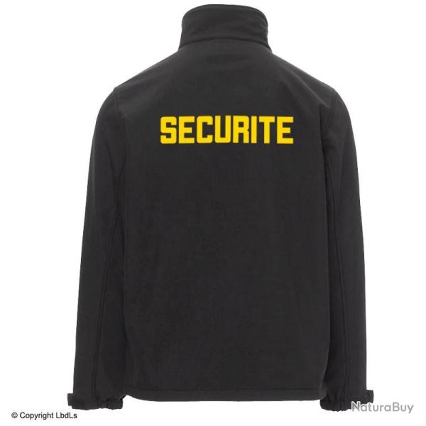 Softshell noir SECURITE jaune