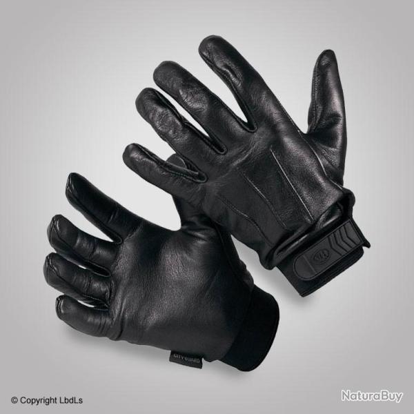 Gants CITY GUARD cuir noir NOIR