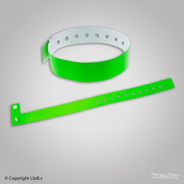 Bracelet de contrle brillant couleurs vives (par 100) VERT OD