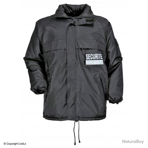 Coupe vent City Guard noir fourr� polaire flap SECURITE