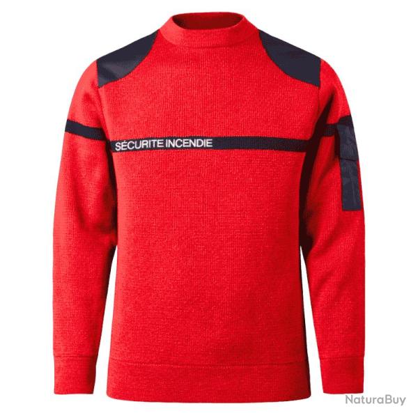 Pull SSIAP FIRST rouge bande marine