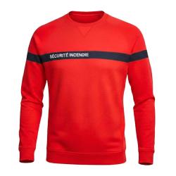 Sweat SSIAP FIRST rouge bande marine