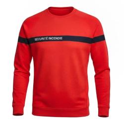 Sweat SSIAP FIRST rouge bande marine