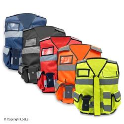Gilet MULTIPOCKET haute visibilit&eacute; personnalisable JAUNE r&eacute;glable S &agrave; 4XL