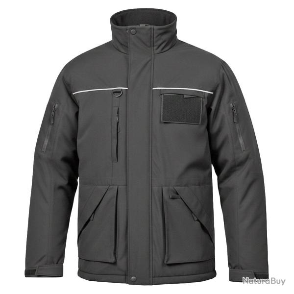 Parka softshell Expert Wintershield noir avec bande retro