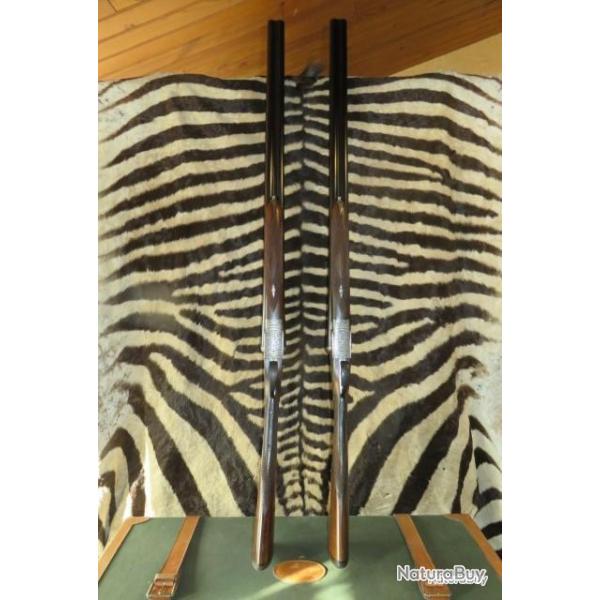 Paire juxtapos�s � platines LAURONA cal.12/70 canons 70cm 1/4 1/4 et 1/4 1/2 �jecteurs, DD