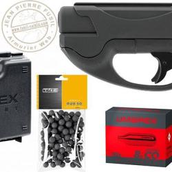 Pack pistolet CO2 &agrave; balles de caoutchouc T4E TP 50 Compact Gen 2 - Cal.50 (11 Joules max)