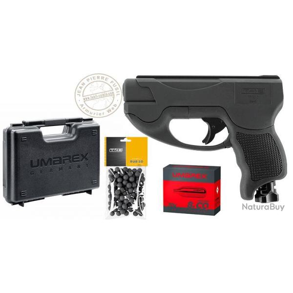 Pack pistolet CO2 � balles de caoutchouc T4E TP 50 Compact Gen 2 - Cal.50 (11 Joules max)