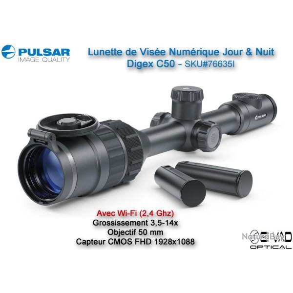 PULSAR - Lunette de Vis�e Num�rique Jour & Nuit - Digex C50 avec WiFi