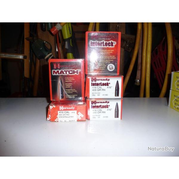 balles-  calibre 416 Weatherby Magnum