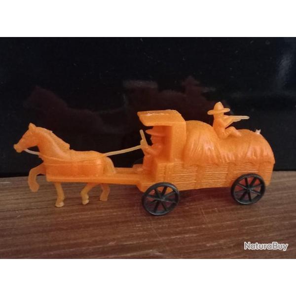 jouet vintage  Diligence western avec son cowboy