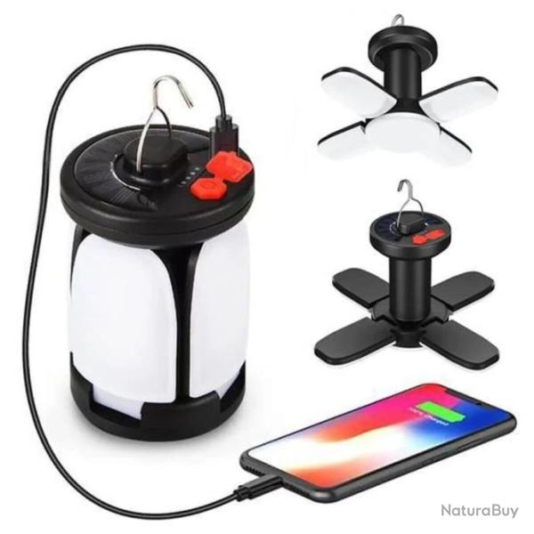 Lampe de Camping Rechargeable LED 6Modes d'Eclairage 18W USB IPX4 �tanche