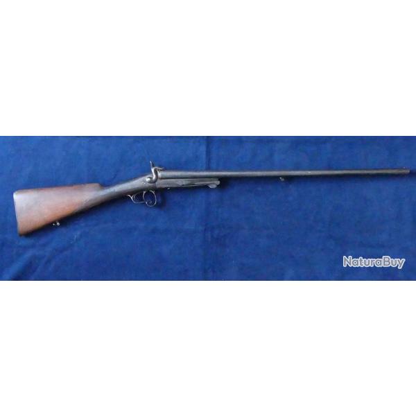 Bon fusil de chasse juxtapos� a Broche canon Damas calibre 16