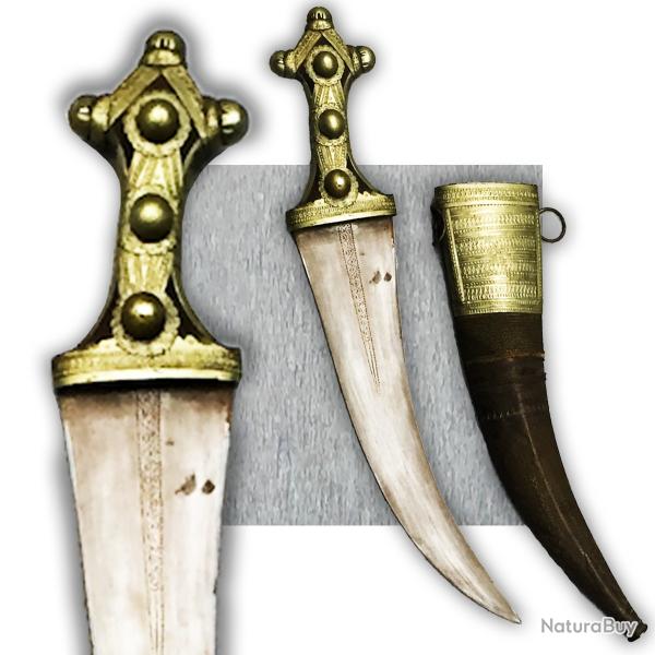 RARE & SUPERBE SABRE COURT '' KANDJAR / KHANDJAR / KINDJAL / KINJAL '' ARGENTE XIX ORIGINAL �2