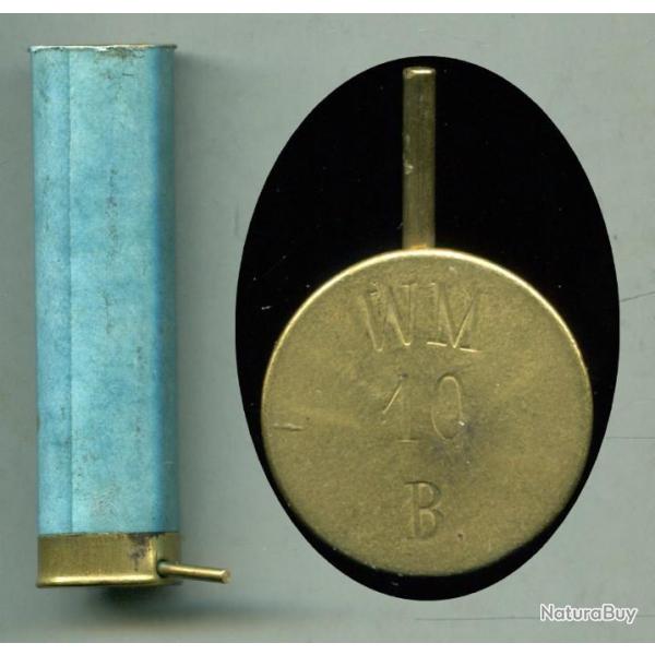 Cal. 10 � broche - RARE - Walbinger Meuschel Bischviller - tube carton bleu clair