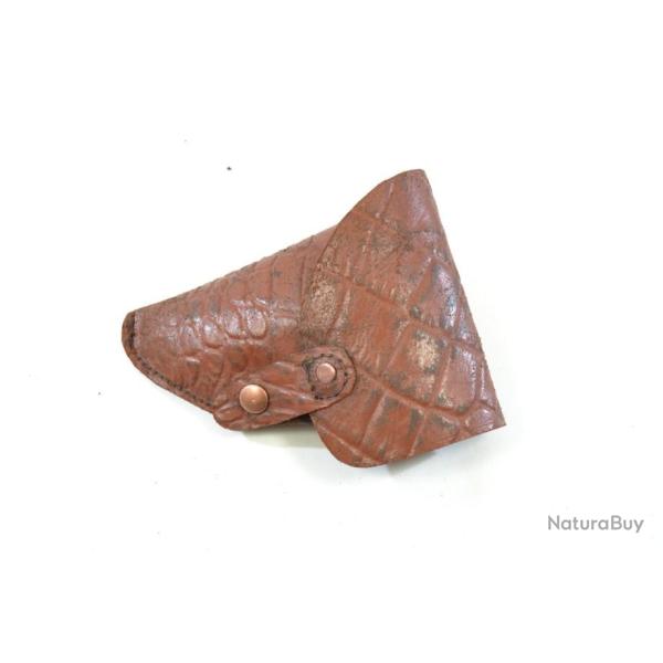 Reproduction �tui cuir pour petit pistolet revolver Velodog bulldog 6mm broche alarme. (E) gaucher