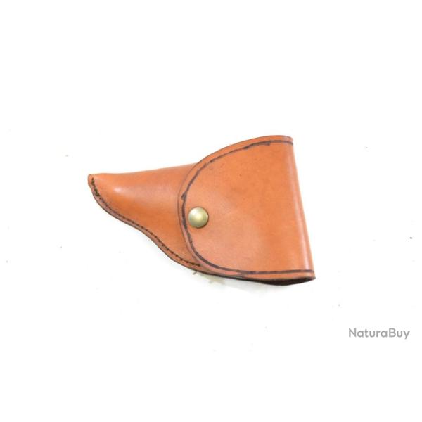 Reproduction �tui cuir pour petit pistolet revolver Velodog bulldog 6mm broche alarme. (J) gaucher