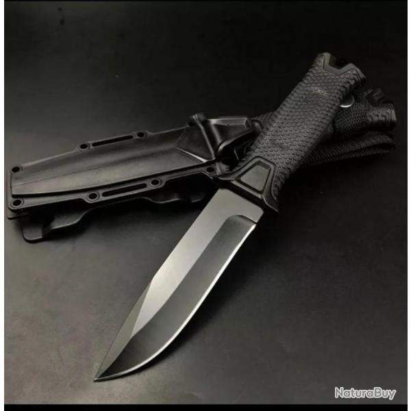 Couteau Gerber Strongarm fixer blande Fine Edge Black Lame Lisse Tactique Chasse Randonn�e Camping