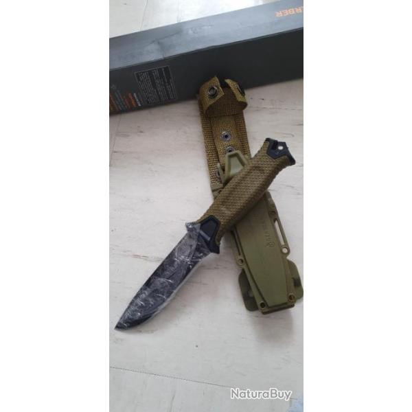 Couteau Gerber Strongarm fixer blande Fine Edge Black Lame Lisse Tactique Chasse Randonn�e Camping g