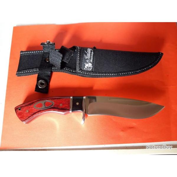 Poignard de chasse manche Bois lame 12 cm totale 21.5 cm FROST CUTLURY