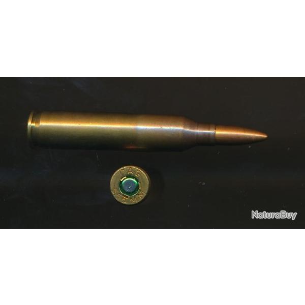 (10528) UNE CARTOUCHE 4,3x45 XPL sur �tui .223 REM essais allemagne pour d�finition calibre Caseless